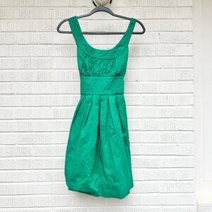Trixxi Emerald Green Fit Flare Cotton Mini Dress